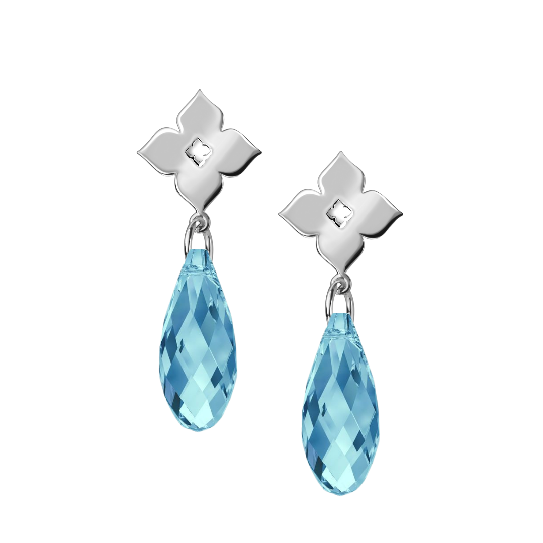 ARETE FLOR MARROQUÍ CON CRISTAL