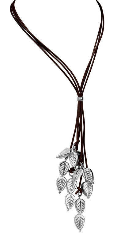 Lariat de Hojas de Plata