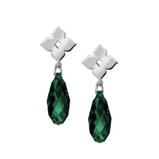 ARETE FLOR MARROQUÍ CON CRISTAL
