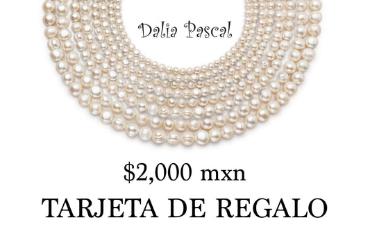 TARJETA DE REGALO $2000.00 PARA LA TIENDA EN LÍNEA DE DALIA PASCAL